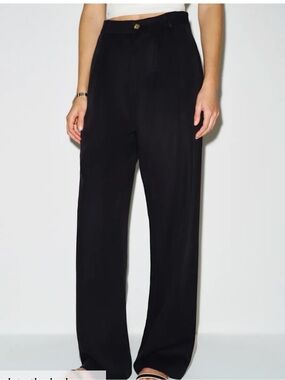 Reformation Mason Black Trousers